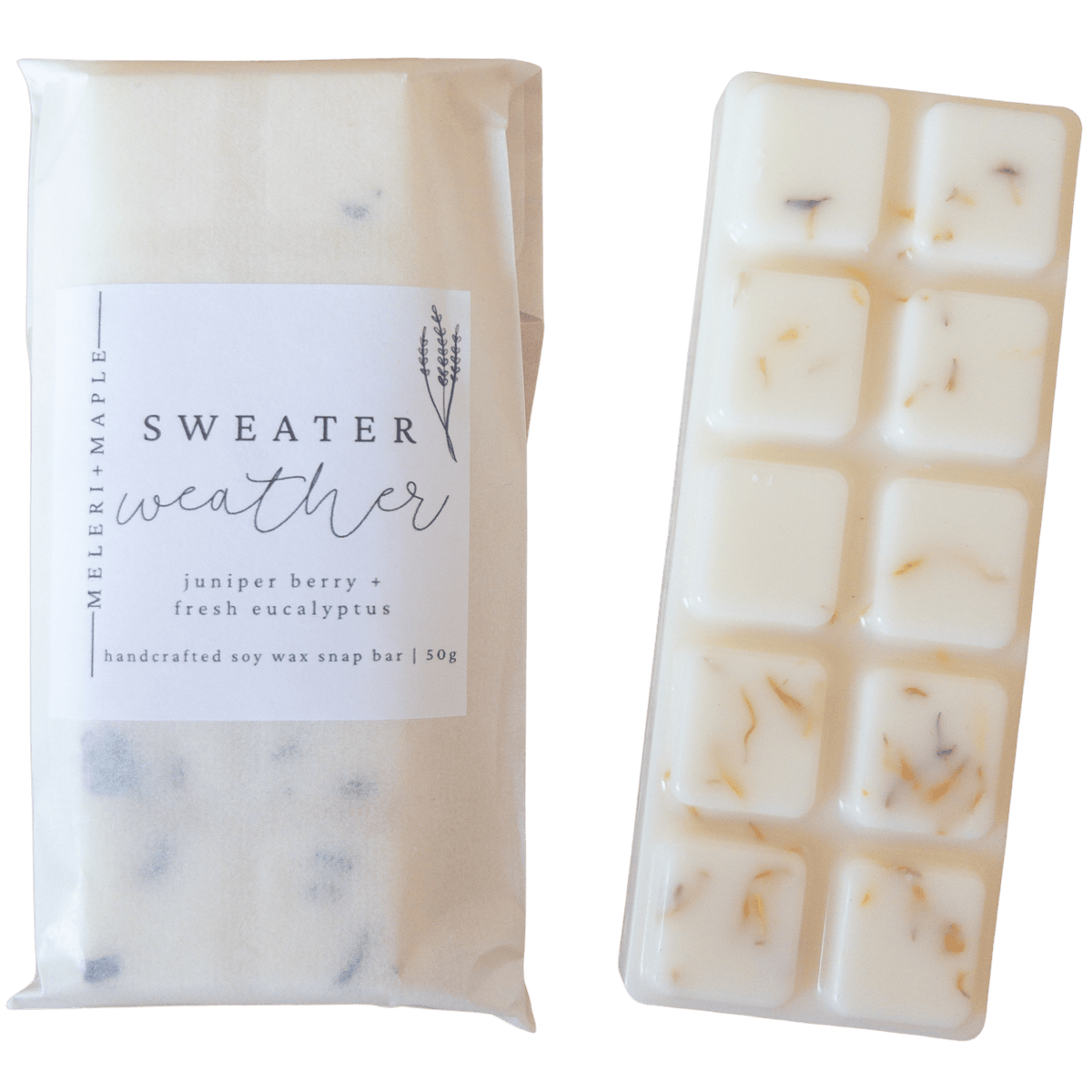 Sweater Weather Scented Snap Bar Wax Melt - Sweet Pea & Little Wolf
