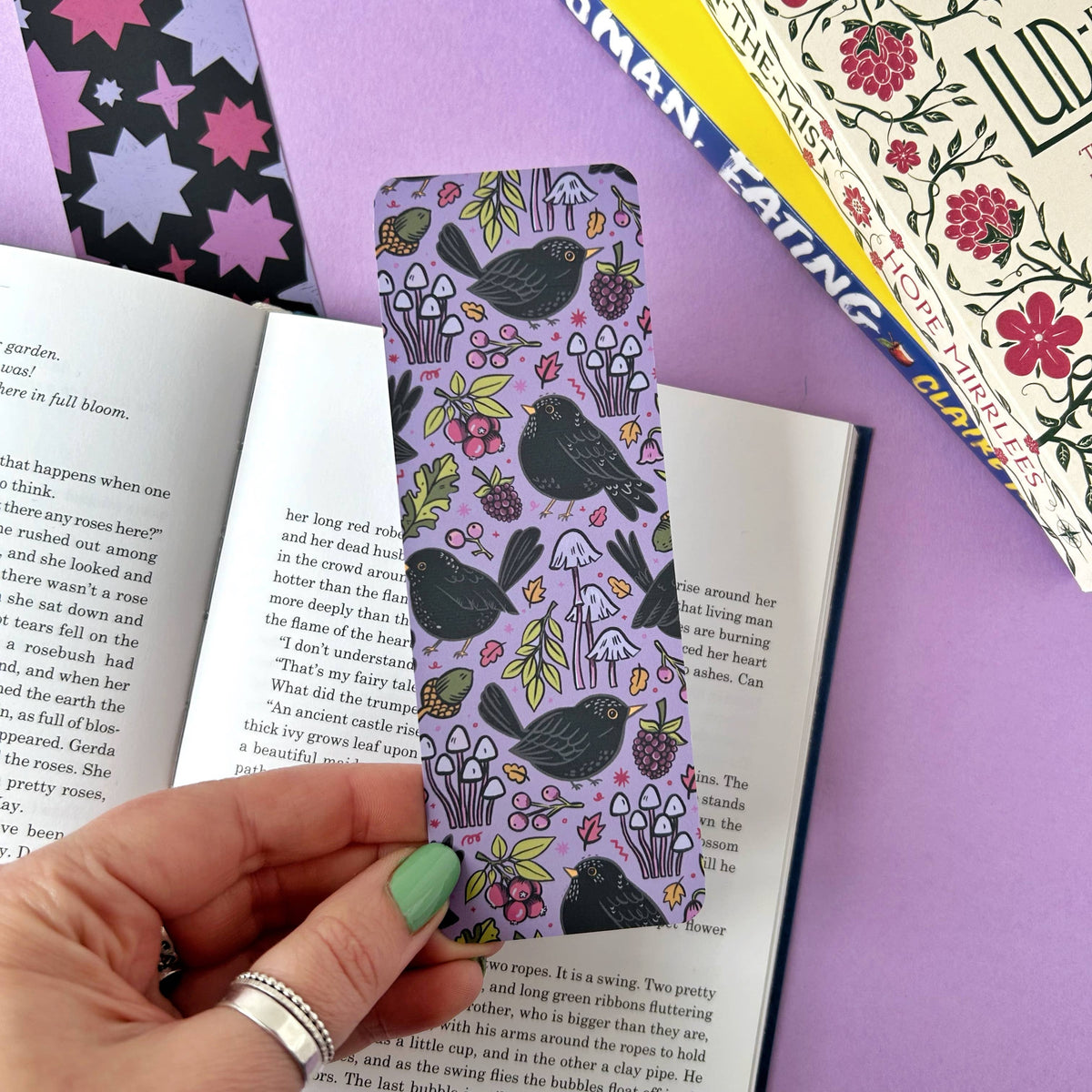 Blackbird Bookmark 🐦⬛ - Sweet Pea & Little Wolf