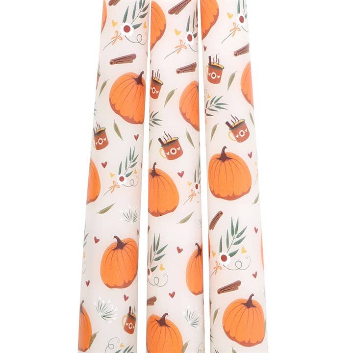 Set of 3 Autumn Pumpkin Taper Candles - Sweet Pea & Little Wolf