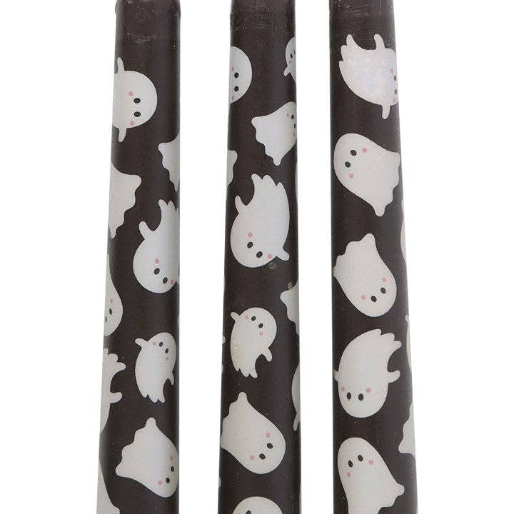 Set of 3 Halloween Ghost Print Taper Candles - Sweet Pea & Little Wolf