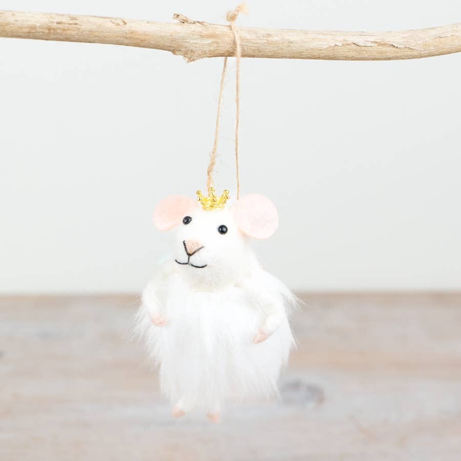 Christmas Felt Mouse Decoration - Sweet Pea & Little Wolf