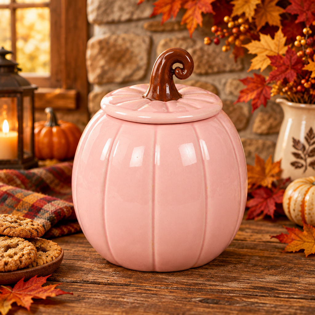 PINK CURLY PUMPKIN OIL BURNER