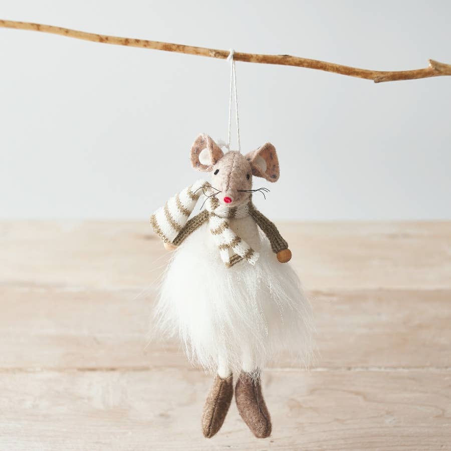 Christmas Fabric Mouse In Tutu - Sweet Pea & Little Wolf