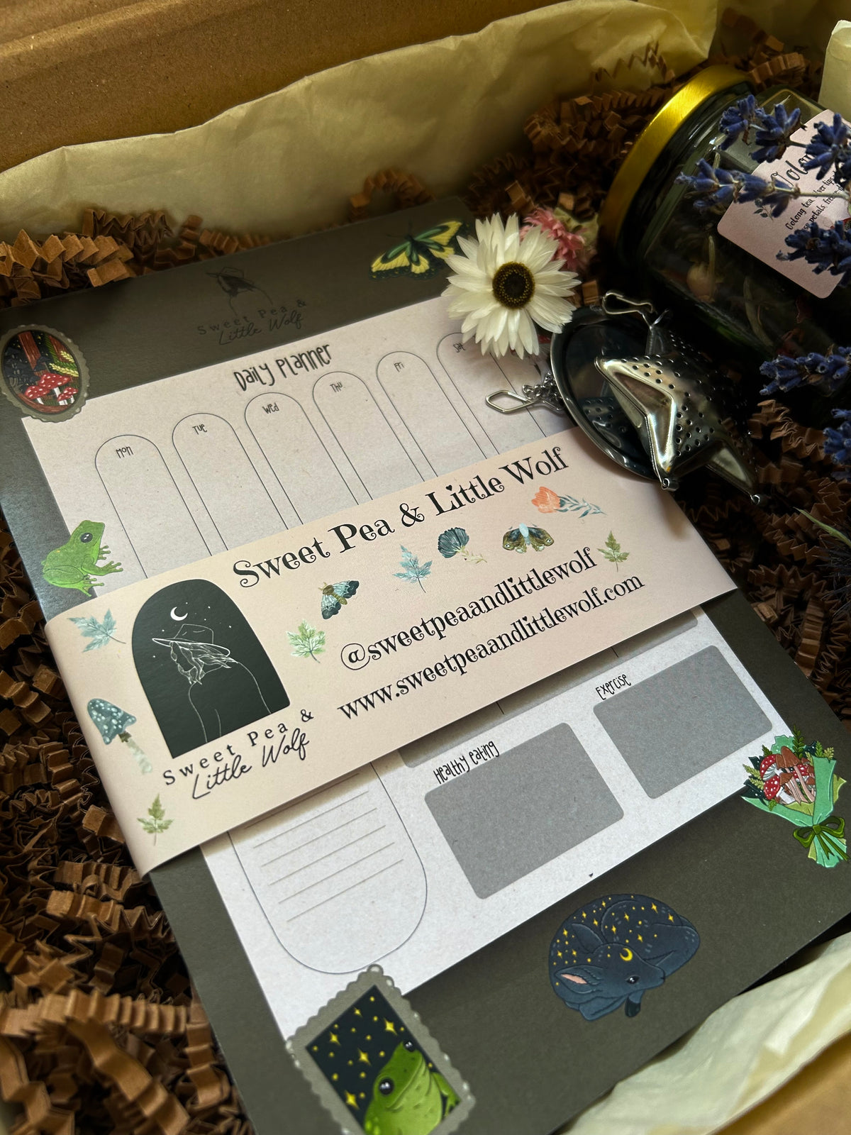 Digital Download Goblincore Daily Planner 🐌🍃🍄