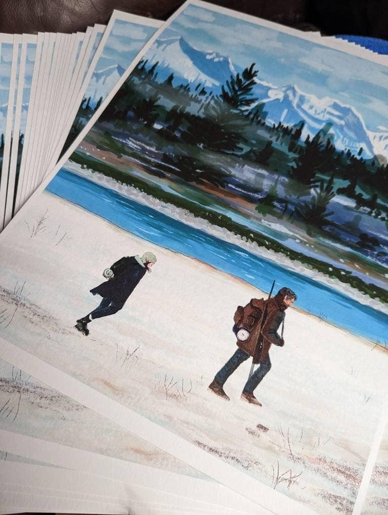 Joel & Ellie Winter Art Print