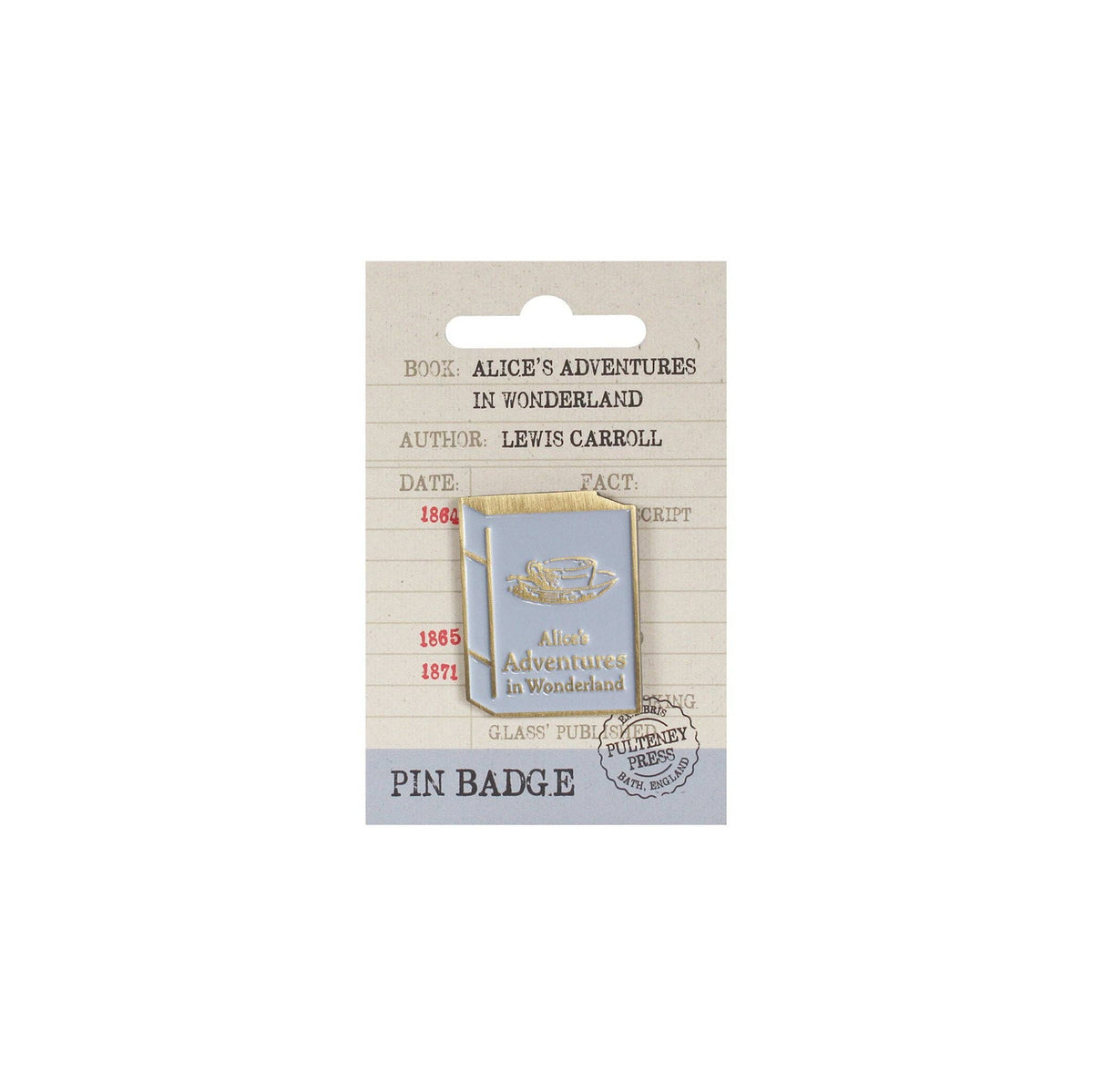 Pin Badge - Pulteney Press (Alice) - Sweet Pea & Little Wolf