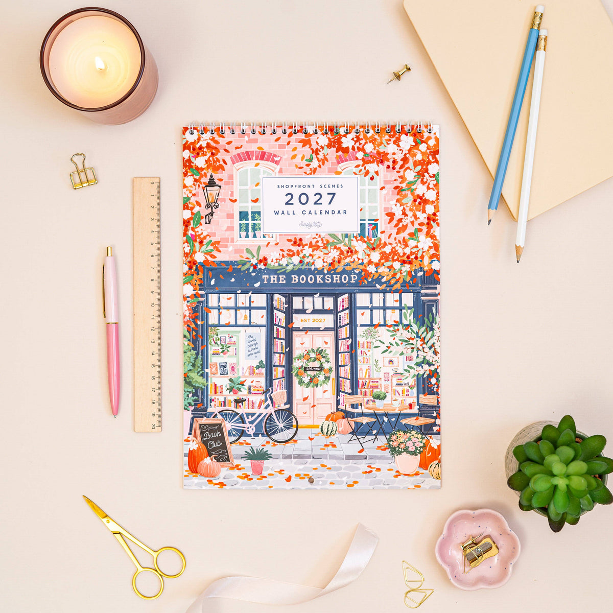 2027 Shopfront Scenes: Wall Calendar