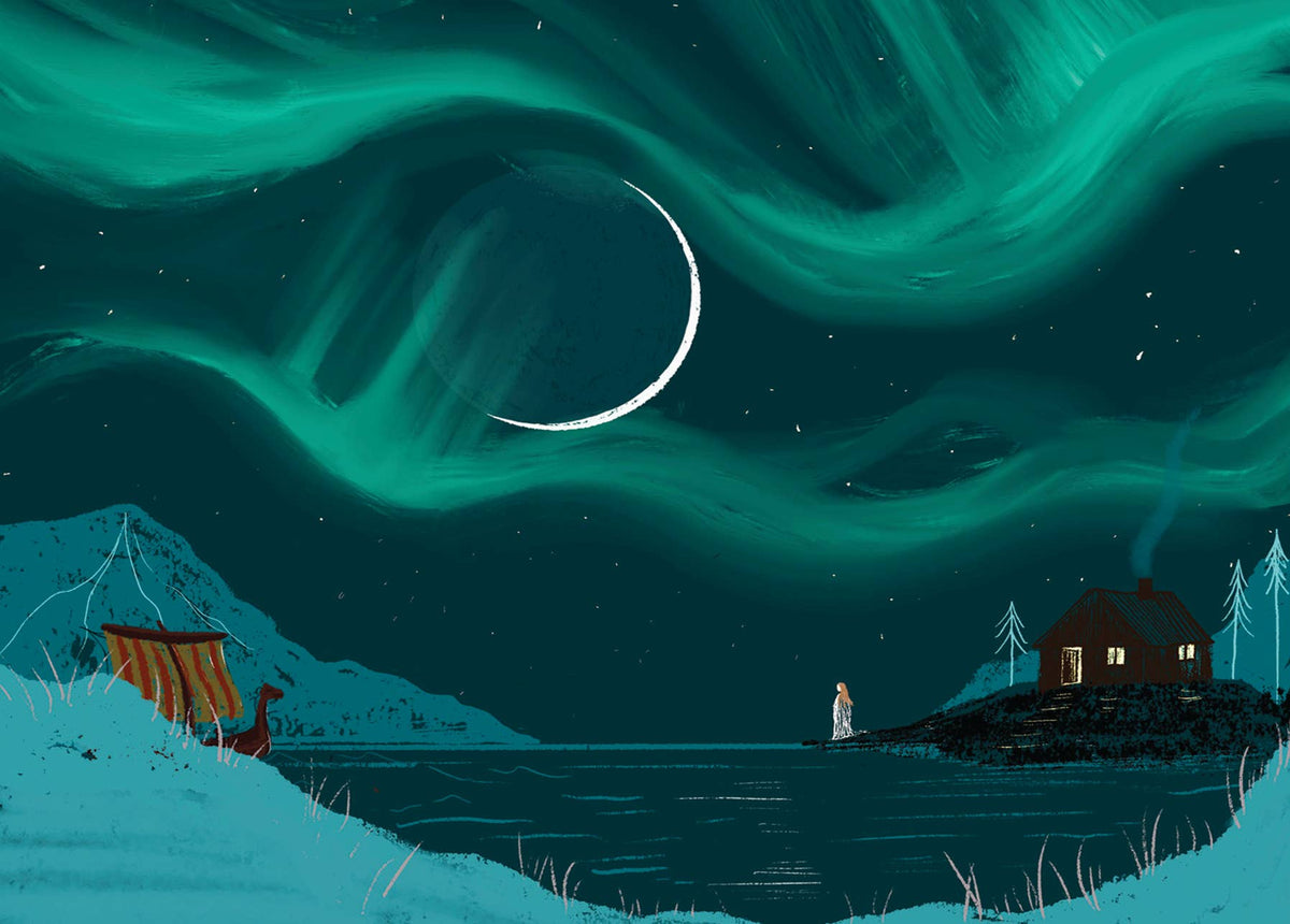 Folktales Viking Illustrated Postcard