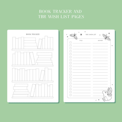 Whimsical Reading Journal – Literary 50 Book Review Notebook