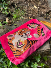 Velvet Embroidered Zip Pouch - Thrill of the Tiger 🐅