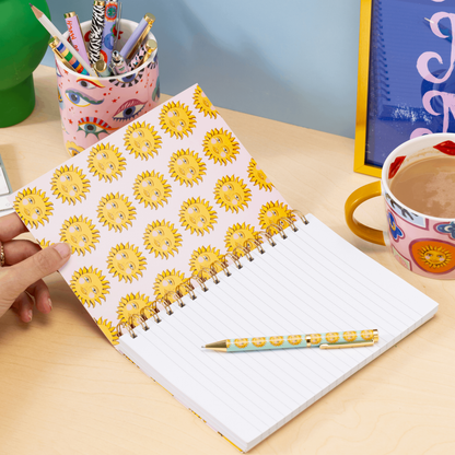 Grateful For Every Day Sunflower Notebook by Eleanor Bowmer