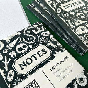 Skull and Bones Dot Grid Notebook 💀