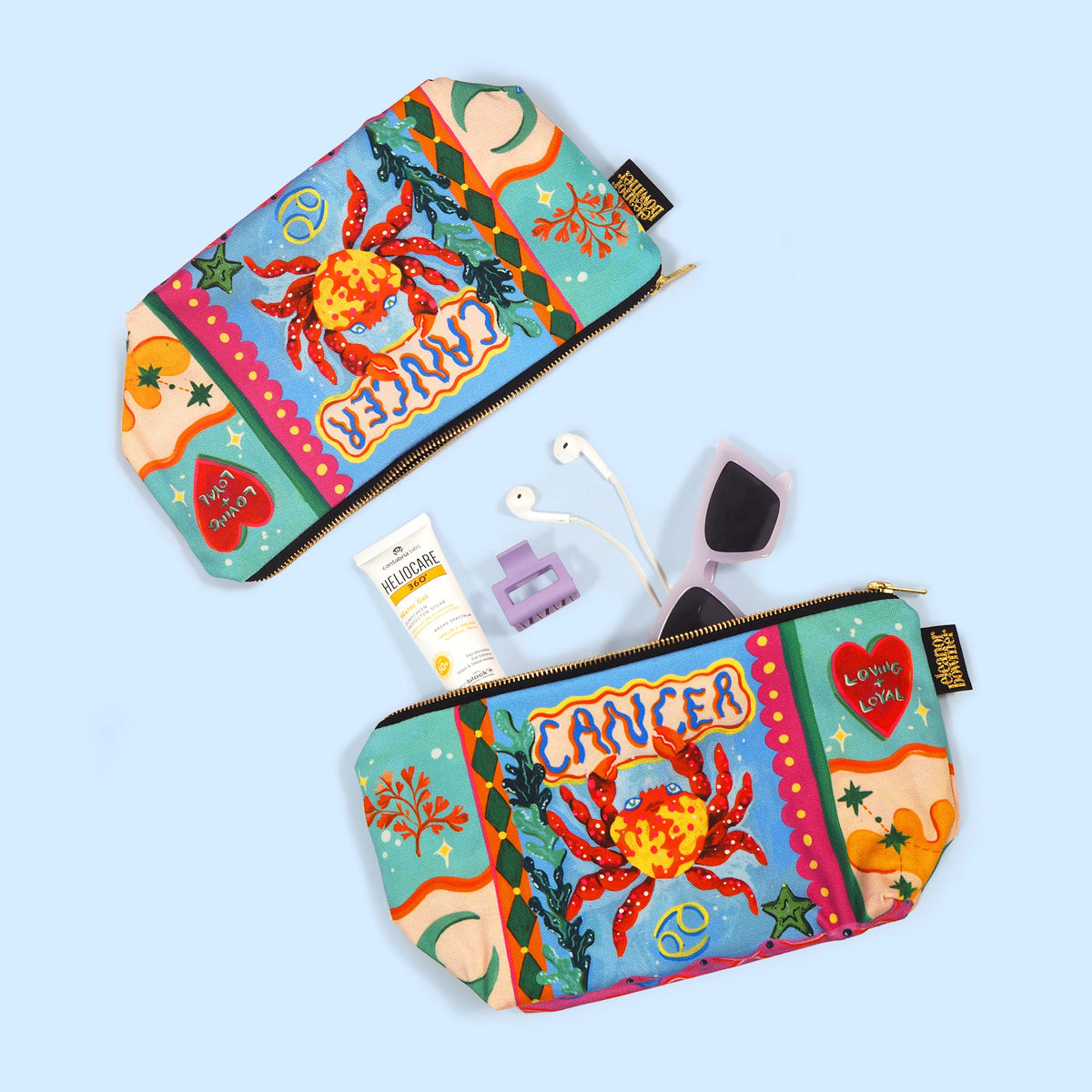 Gemini Zodiac Zip Bag