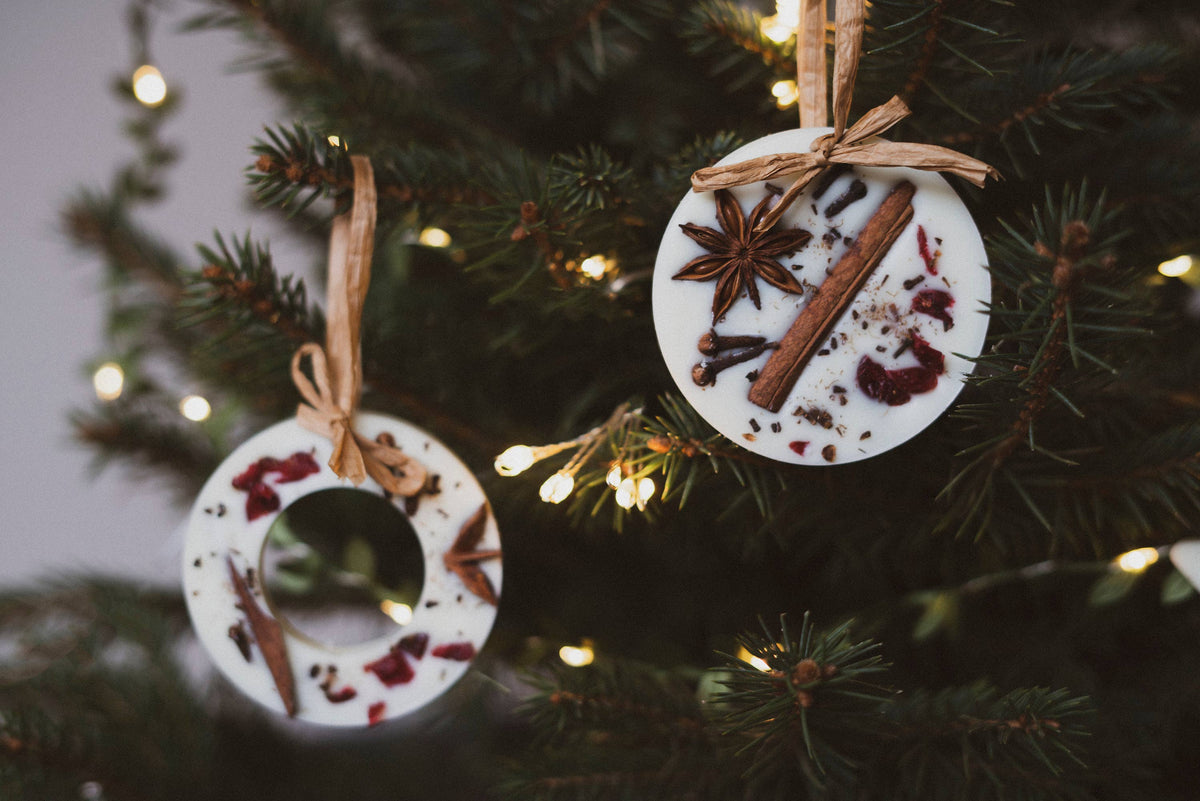 Christmas Scented Tree Decorations: Cranberry Orange and Cinnamon / Wreath Shaped