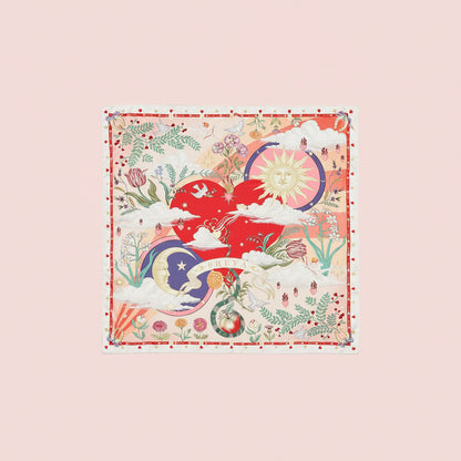 Freya Pink Narrative Square Scarf