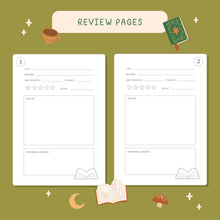 Reading Journal Fantasy Forest, 50 Page Book Review Notebook