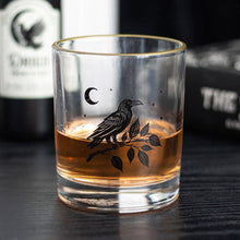 Perched Raven Gothic Drinking Glass