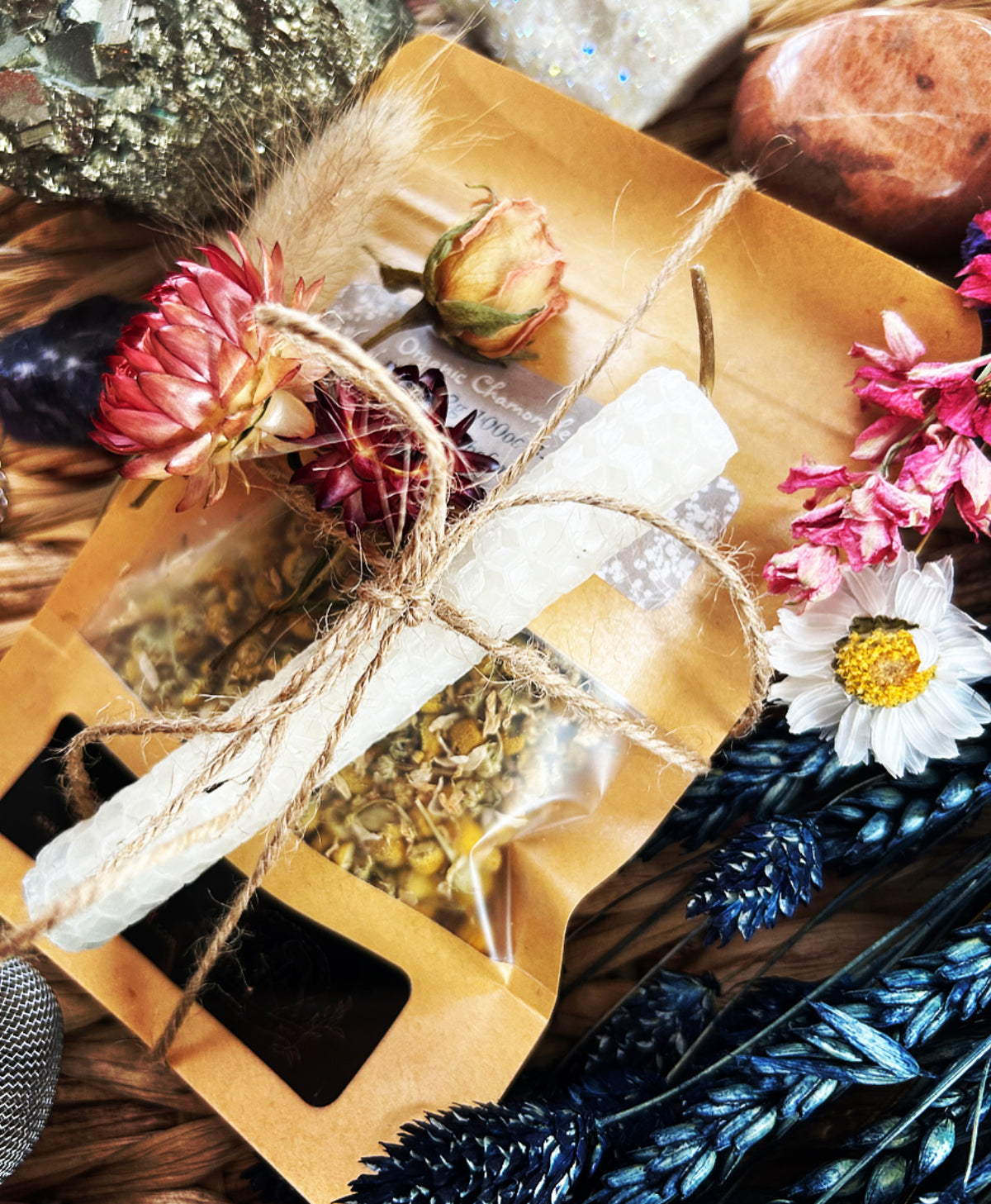 Chamomile Magick Tea & Spell Candle Gift Set