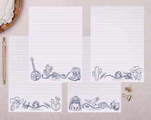 Letter Writing Paper Set | A5 Cowboy Rodeo Gift Box: Presentation Pack - Grey Gift Box / Lined