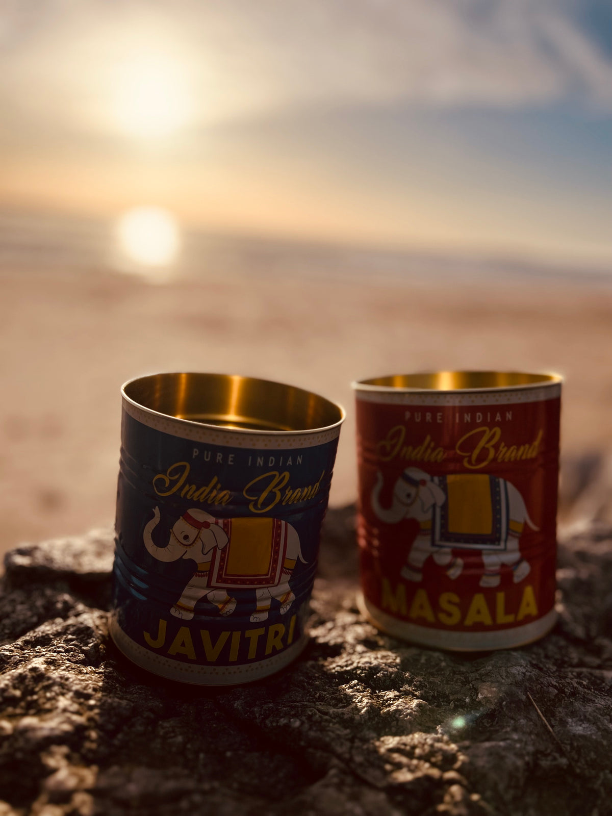 Storage tins (set of 2) - Masala and javitri