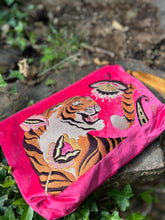 Velvet Embroidered Zip Pouch - Thrill of the Tiger 🐅