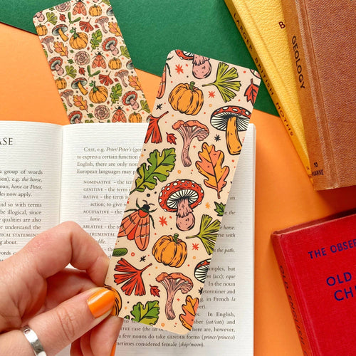 Autumn Pattern Bookmark 🍄