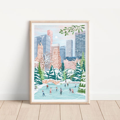 Central Park Winter Print: A4
