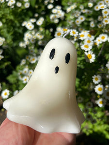 Hey Boo Ghost Shaped Candle