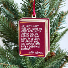 Little Women Book Quote Wooden Christmas Tree Decoration: Dark Purple