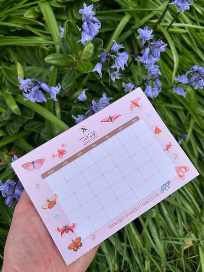 A6 Weekly Planner with beautiful butterfly design 🦋