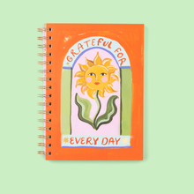 Grateful For Every Day Sunflower Notebook by Eleanor Bowmer