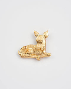 Resting Fawn Enamel Brooch