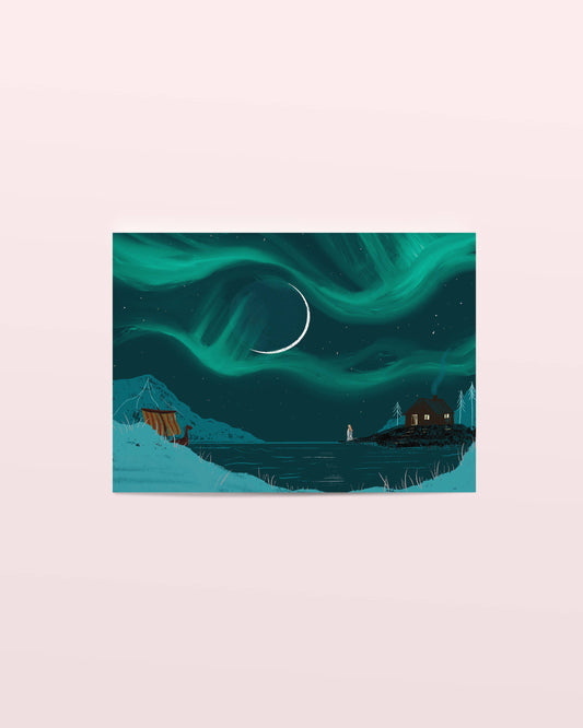 Folktales Viking Illustrated Postcard
