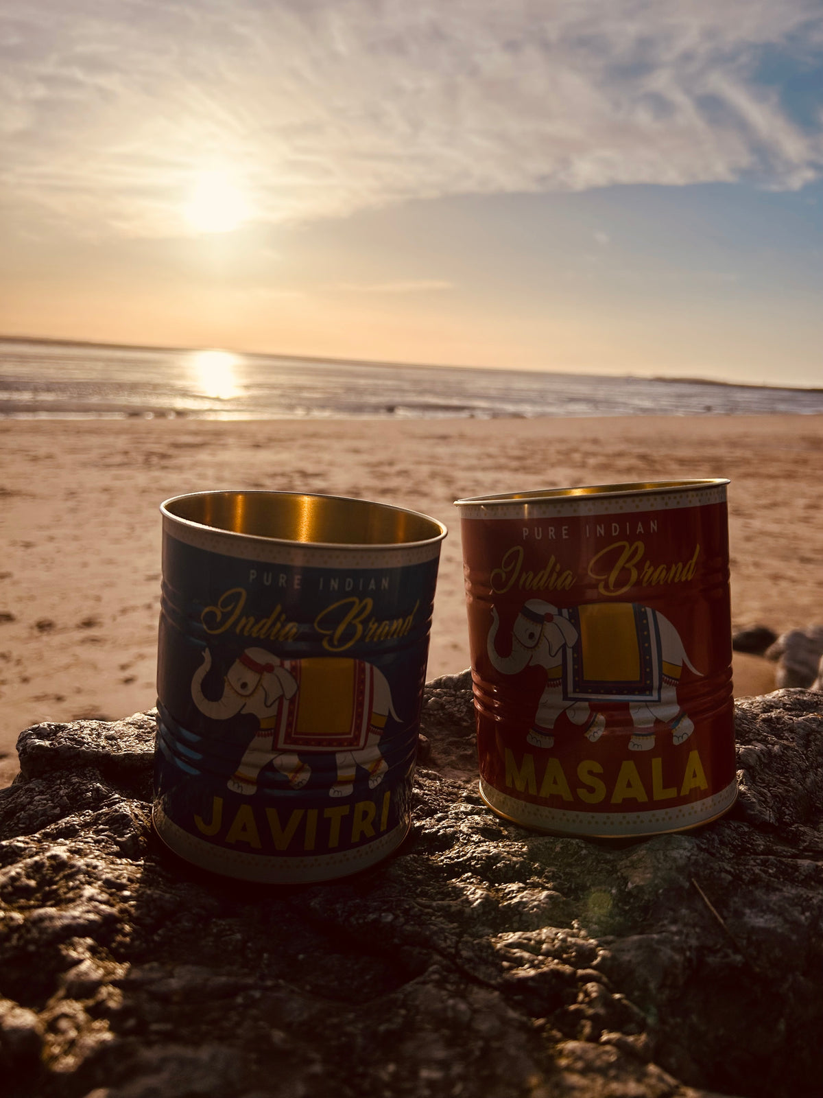 Storage tins (set of 2) - Masala and javitri