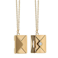 Love Letter Locket Necklace on Valentine's Day Greeting Card