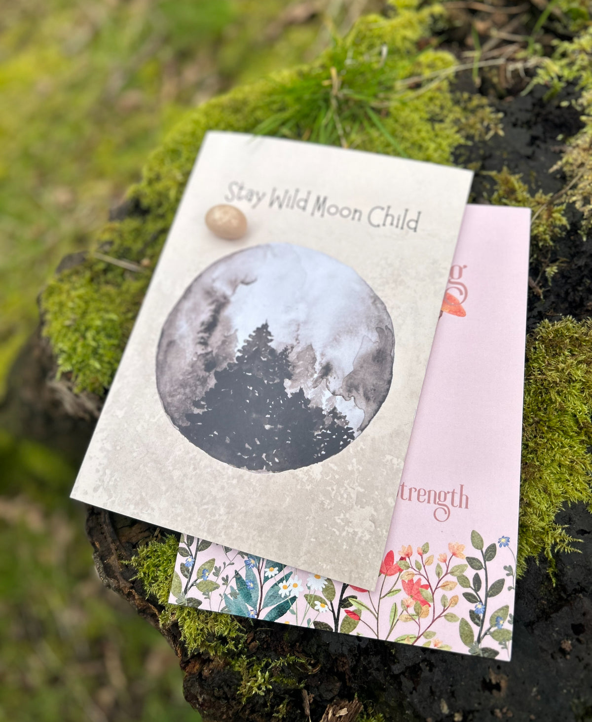 Moonstone Crystal Greeting Card