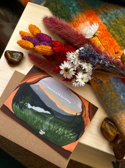 Wild Camping Birthday Card