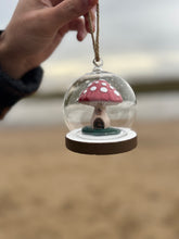 MUSHROOM HOUSE GLASS DOME HANGING DECORATION 🍄