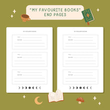 Reading Journal Fantasy Forest, 50 Page Book Review Notebook