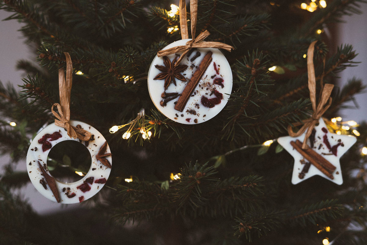 Christmas Scented Tree Decorations: Cranberry Orange and Cinnamon / Star Shaped