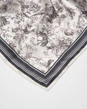 FABLE Wolf Garden Toile Black Square Scarf