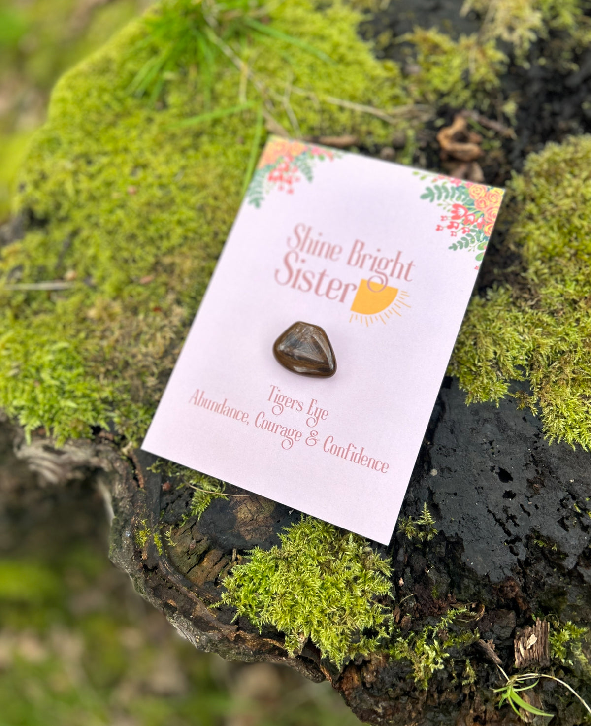 Tigers Eye Crystal Greeting Card