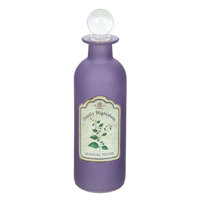 Deadly Nightshade Decorative Gothic Glass Potion Bottle