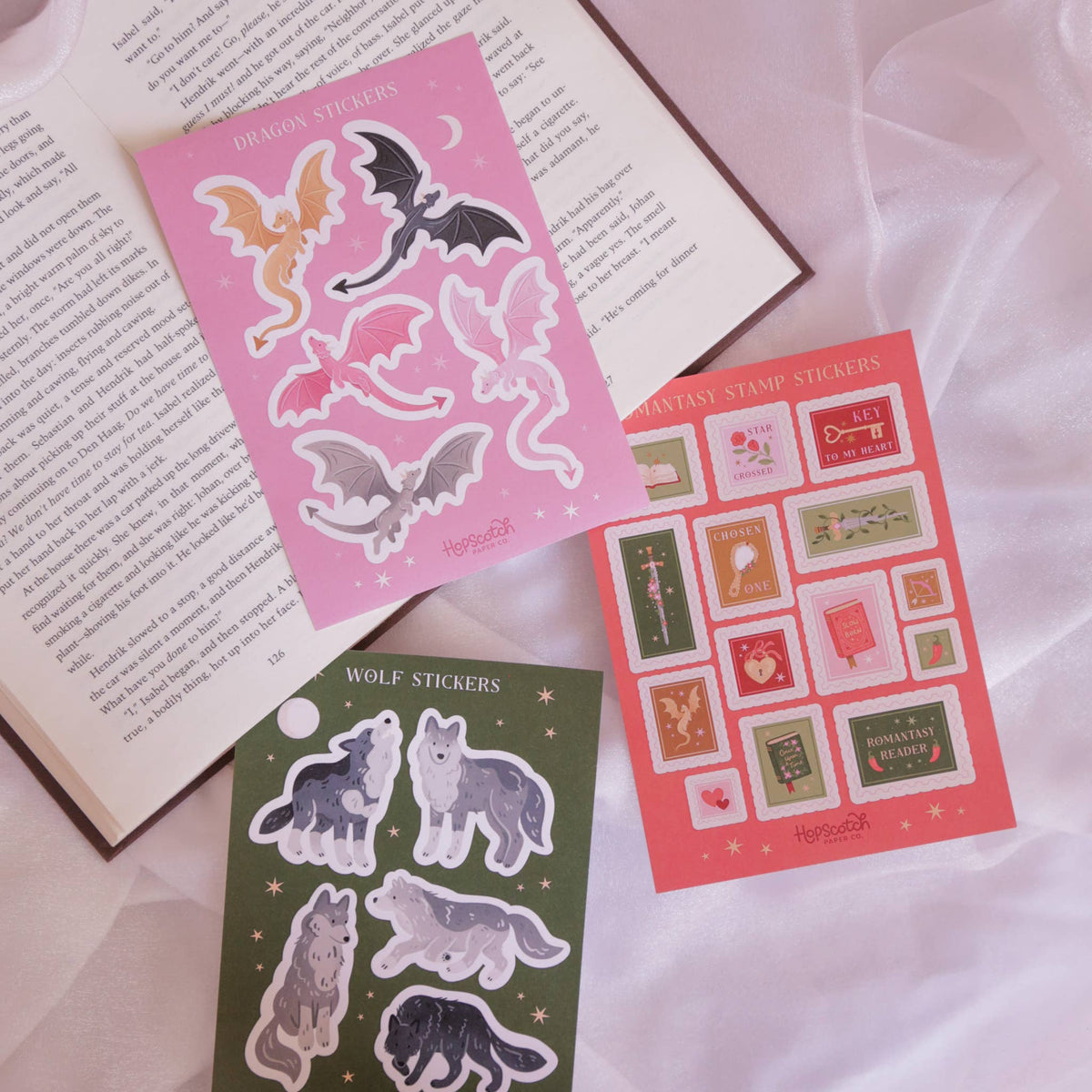 Wolves Sticker Sheet - Fantasy Book & Journaling Gifts