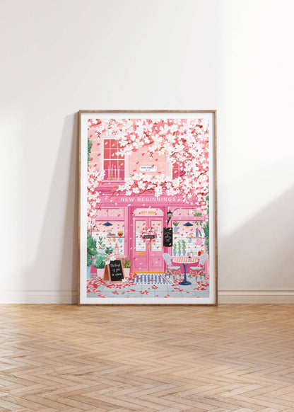 New Beginnings Cafe Print A4