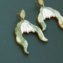 Statement Snowdrop Flower Earrings in Pearly White by Pepper You