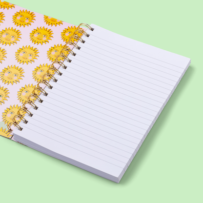 Grateful For Every Day Sunflower Notebook by Eleanor Bowmer