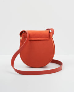 FABLE Lovebirds Velvet Saddle Purse
