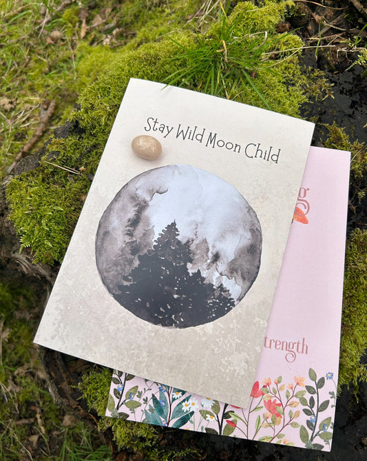 Moonstone Crystal Greeting Card