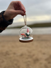 GNOME GLASS DOME HANGING DECORATION